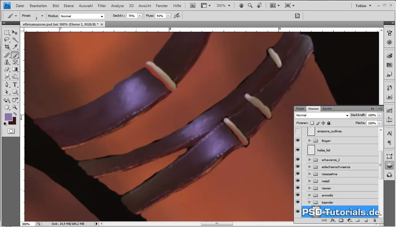 Digital Painting Tutorial - Design leather straps professionally