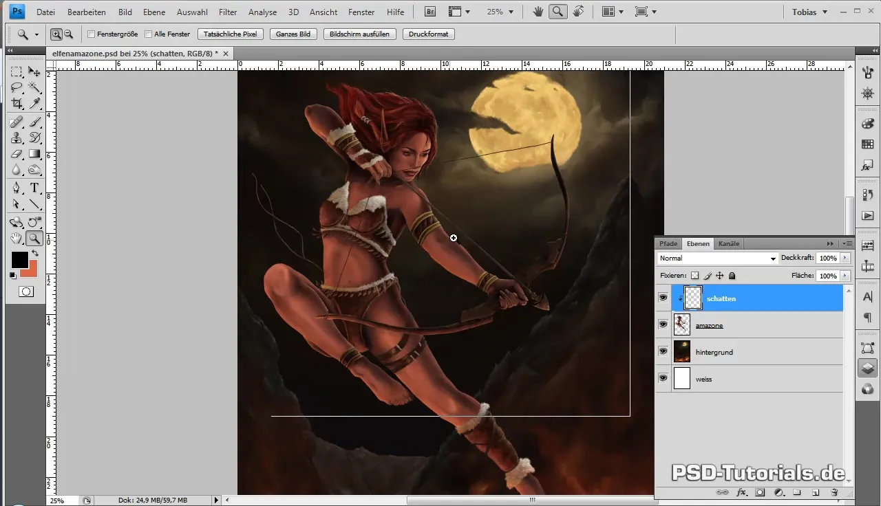 Finalisierung der Elfenamazone im Digital Painting