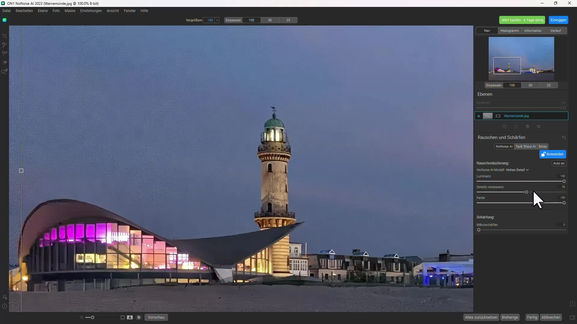 Comparație de programe pentru reducerea zgomotului în fotografii