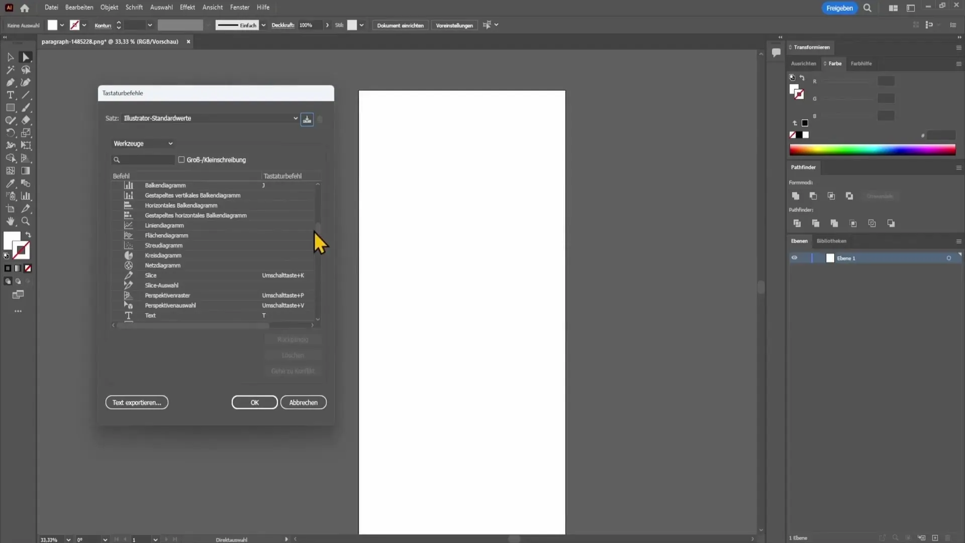 Lucrul eficient în Adobe Illustrator - personalizarea comenzilor rapide