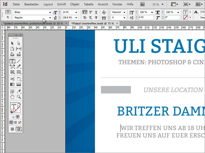 Membuat poster di Adobe InDesign - Bagian 3: Memasukkan teks