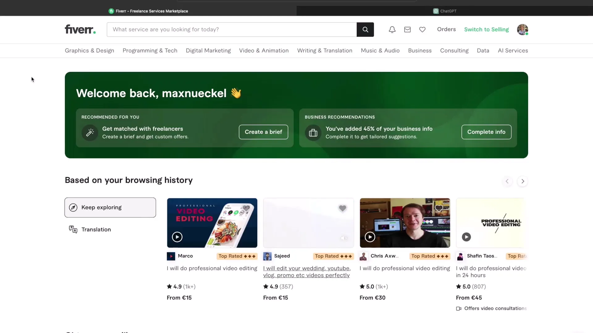 Crear y optimizar un perfil exitoso de Fiverr
