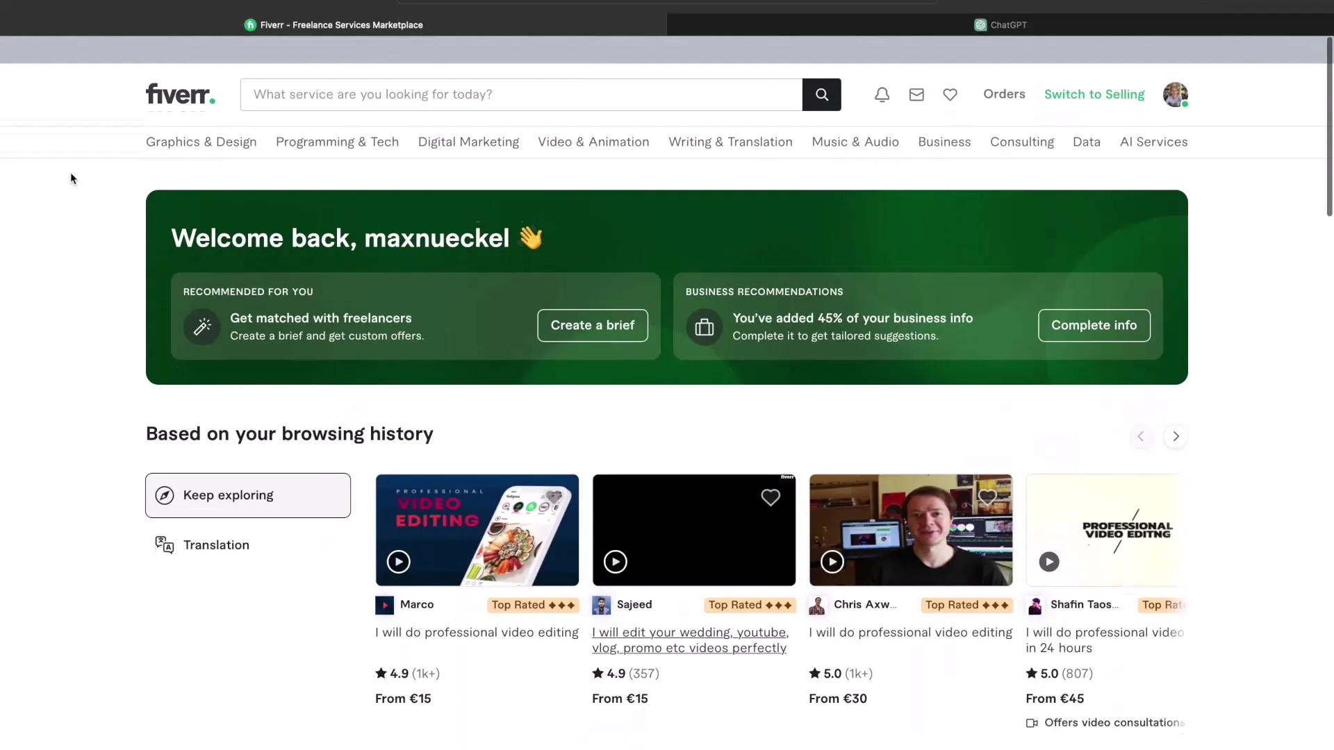 Crear y optimizar un perfil exitoso de Fiverr