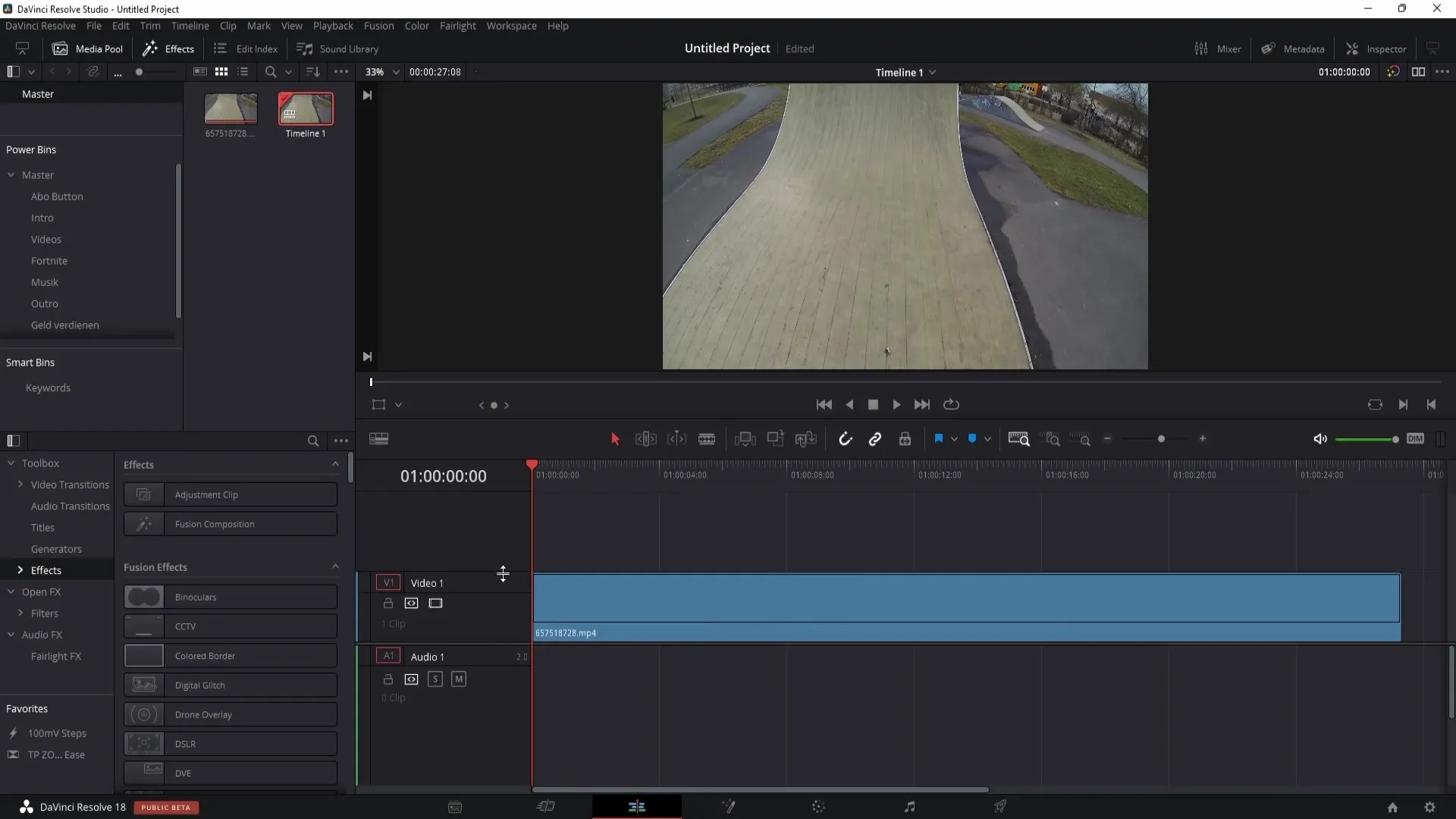 Snížení efektivní velikosti videa v programu DaVinci Resolve