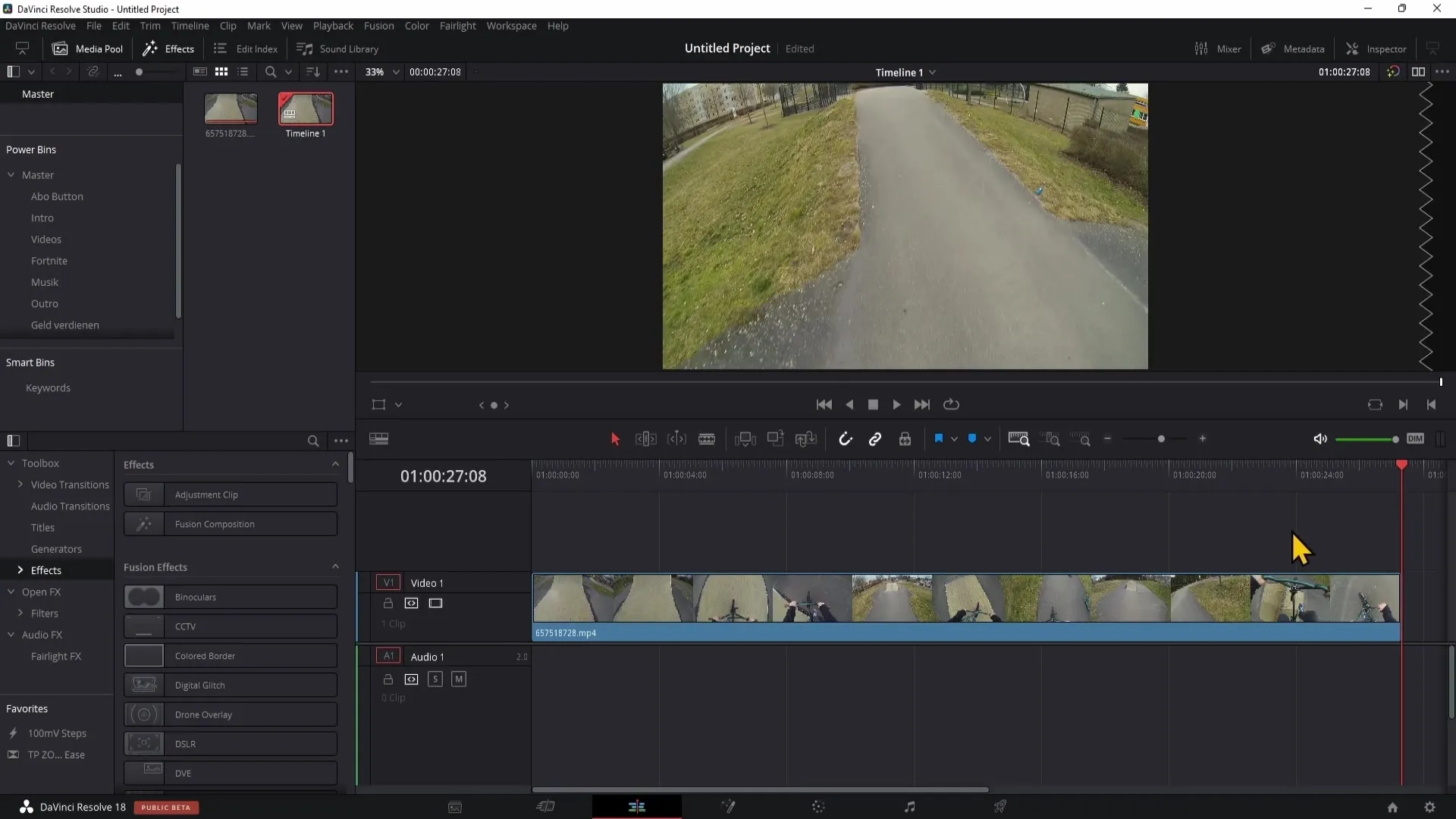 Snížení efektivní velikosti videa v DaVinci Resolve