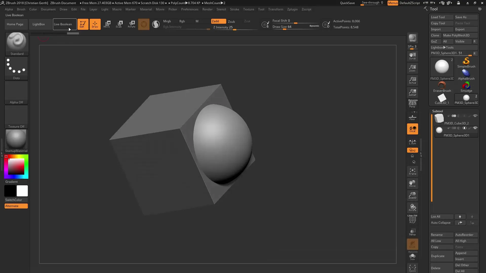 ZBrush 2018 Live Boolean – Step-by-step guide to non-destructive modeling