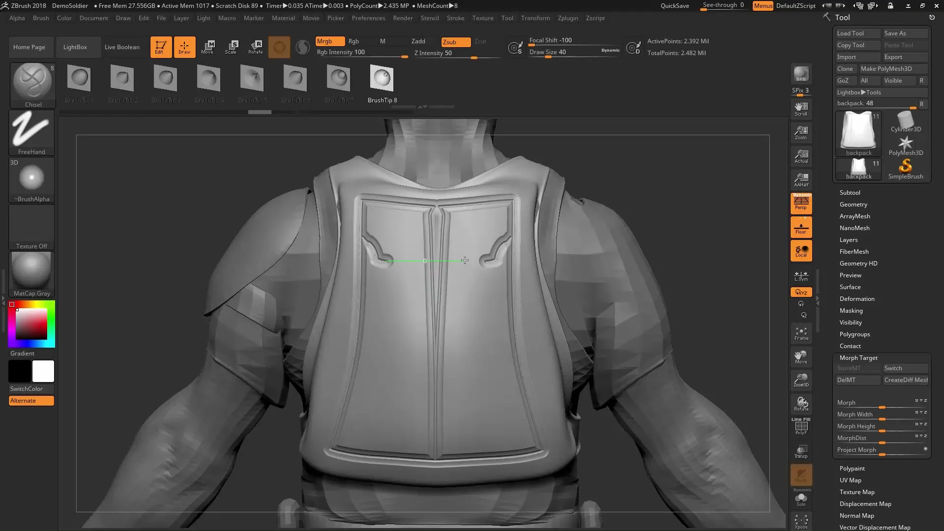 Dibujar líneas precisas con ZBrush 4R8: Lazy Mouse 2.0 Dibujando líneas precisas con ZBrush 4R8: Lazy Mouse 2.0