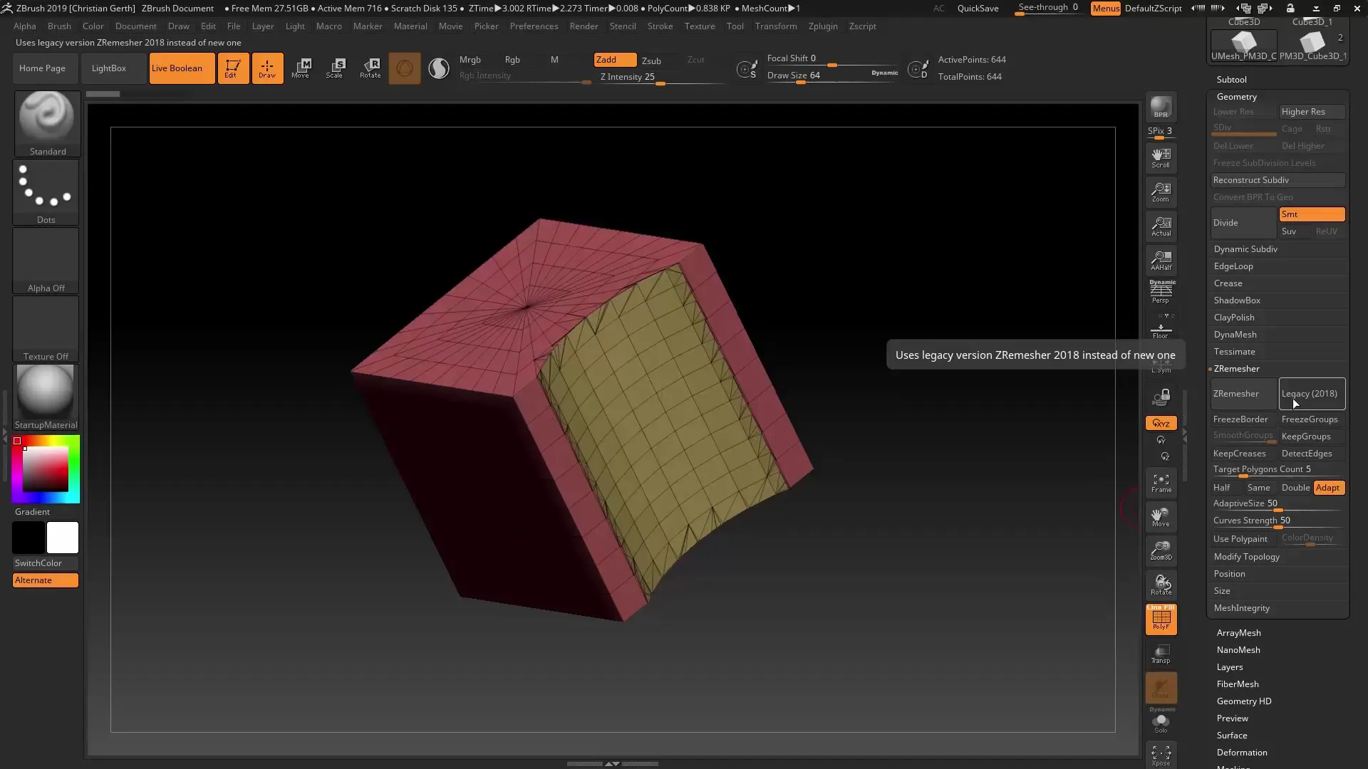 ZBrush ZRemesher v3.0 – Tecniche di remeshing efficienti