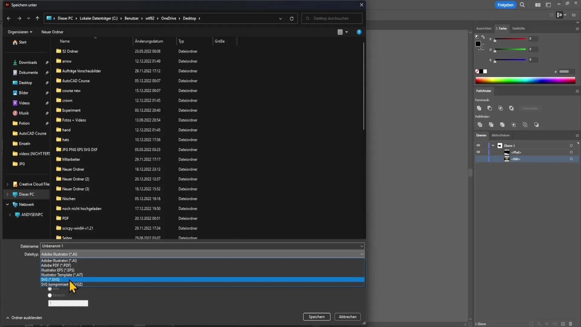 Exportar archivo vectorial en Adobe Illustrator