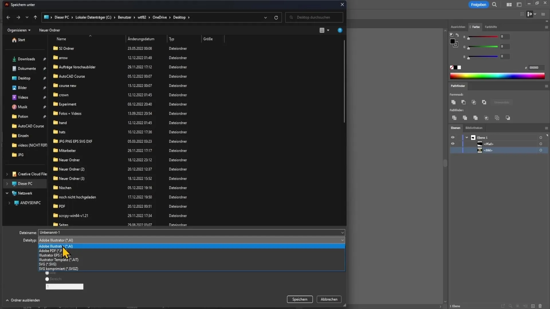 Exportar archivo vectorial en Adobe Illustrator