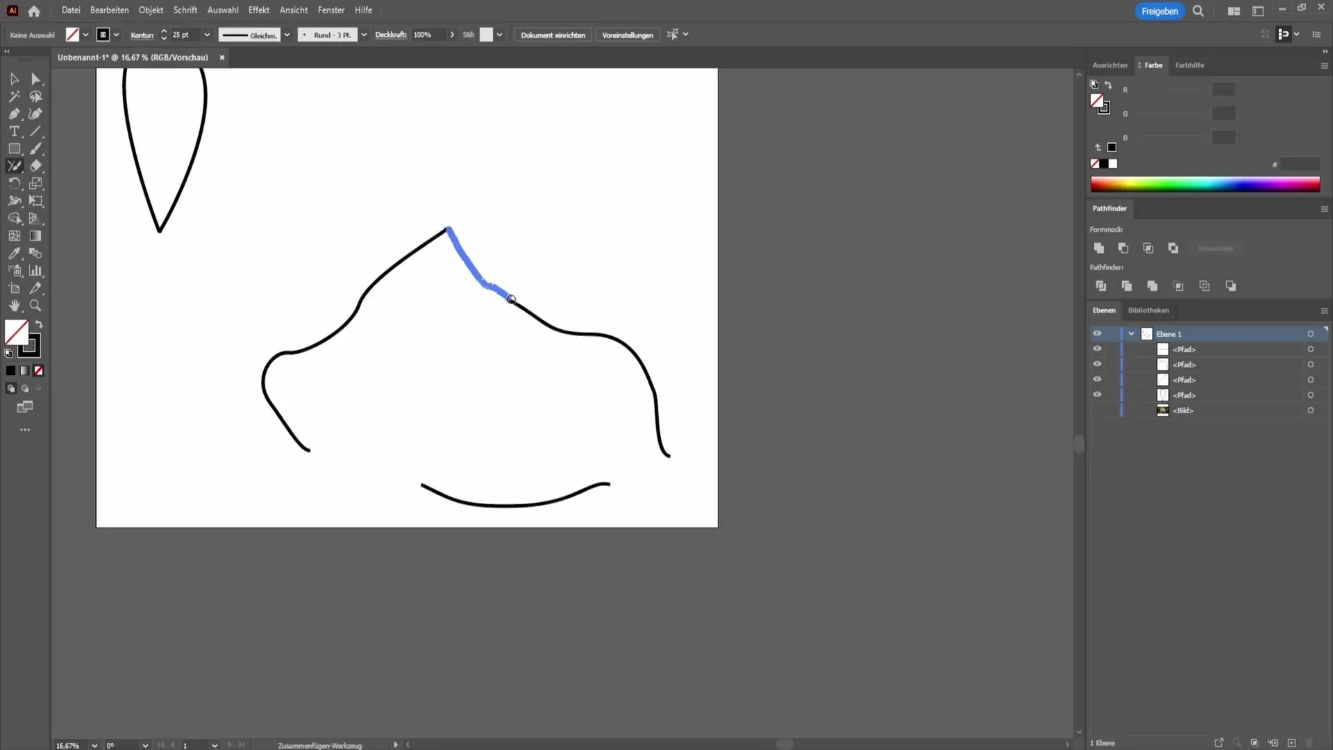Cómo unir eficazmente líneas en Adobe Illustrator