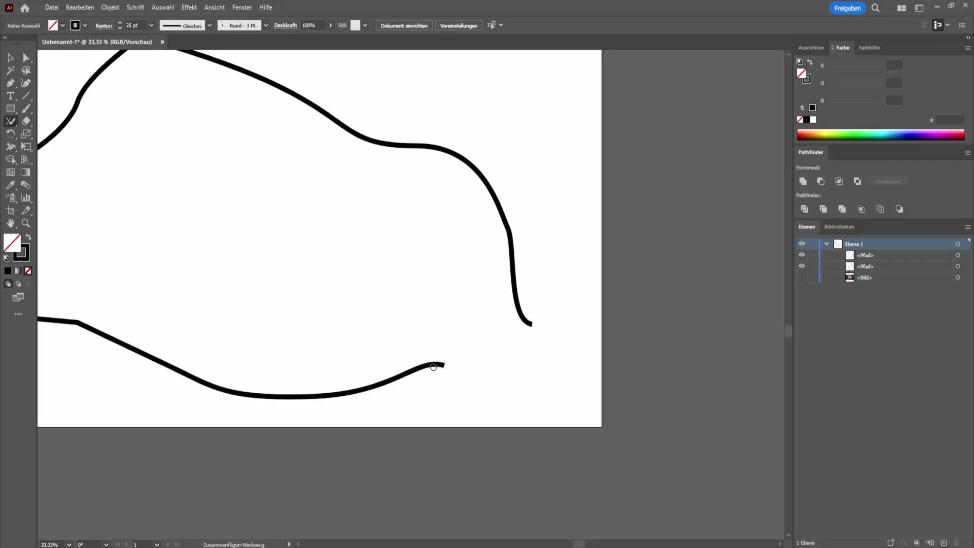 Como conectas líneas de manera efectiva en Adobe Illustrator