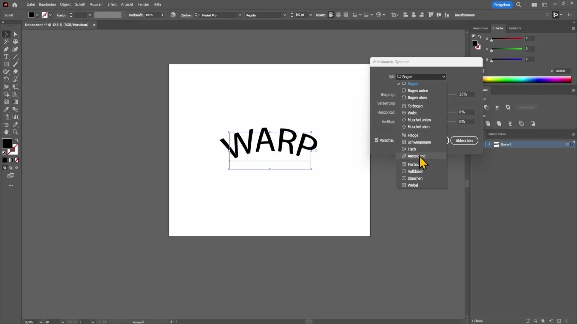 Diseño creativo de letras: doblar textos en Adobe Illustrator