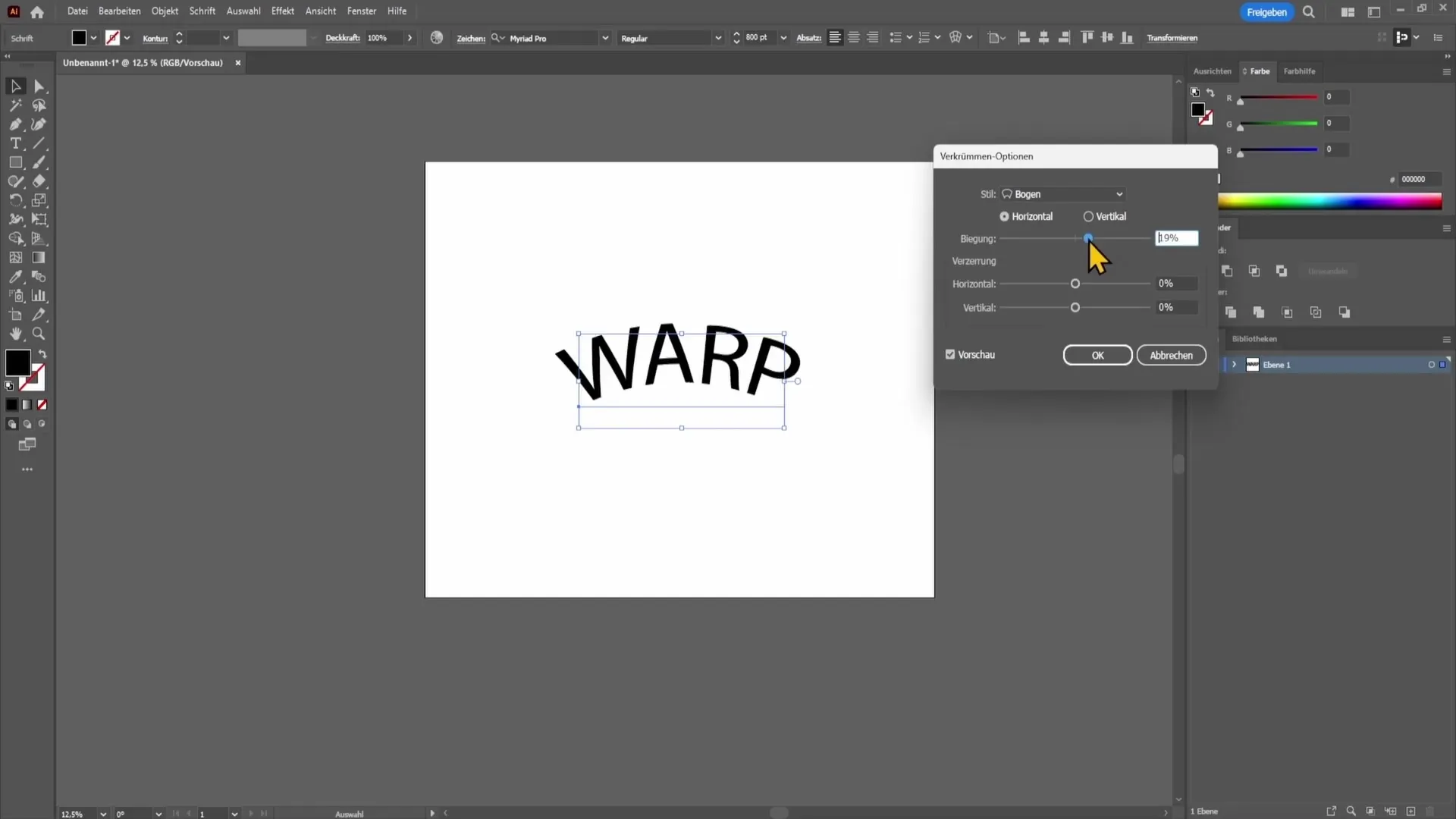 Diseño creativo de textos: doblar textos en Adobe Illustrator. 