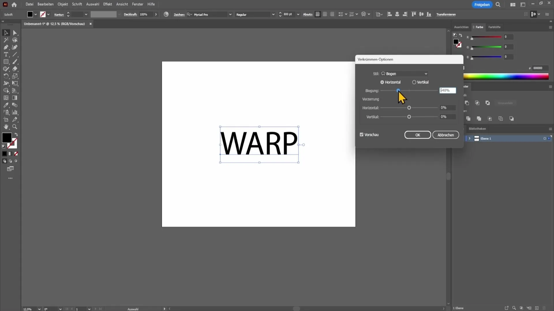 Diseño creativo de tipografía: texto curvado en Adobe Illustrator