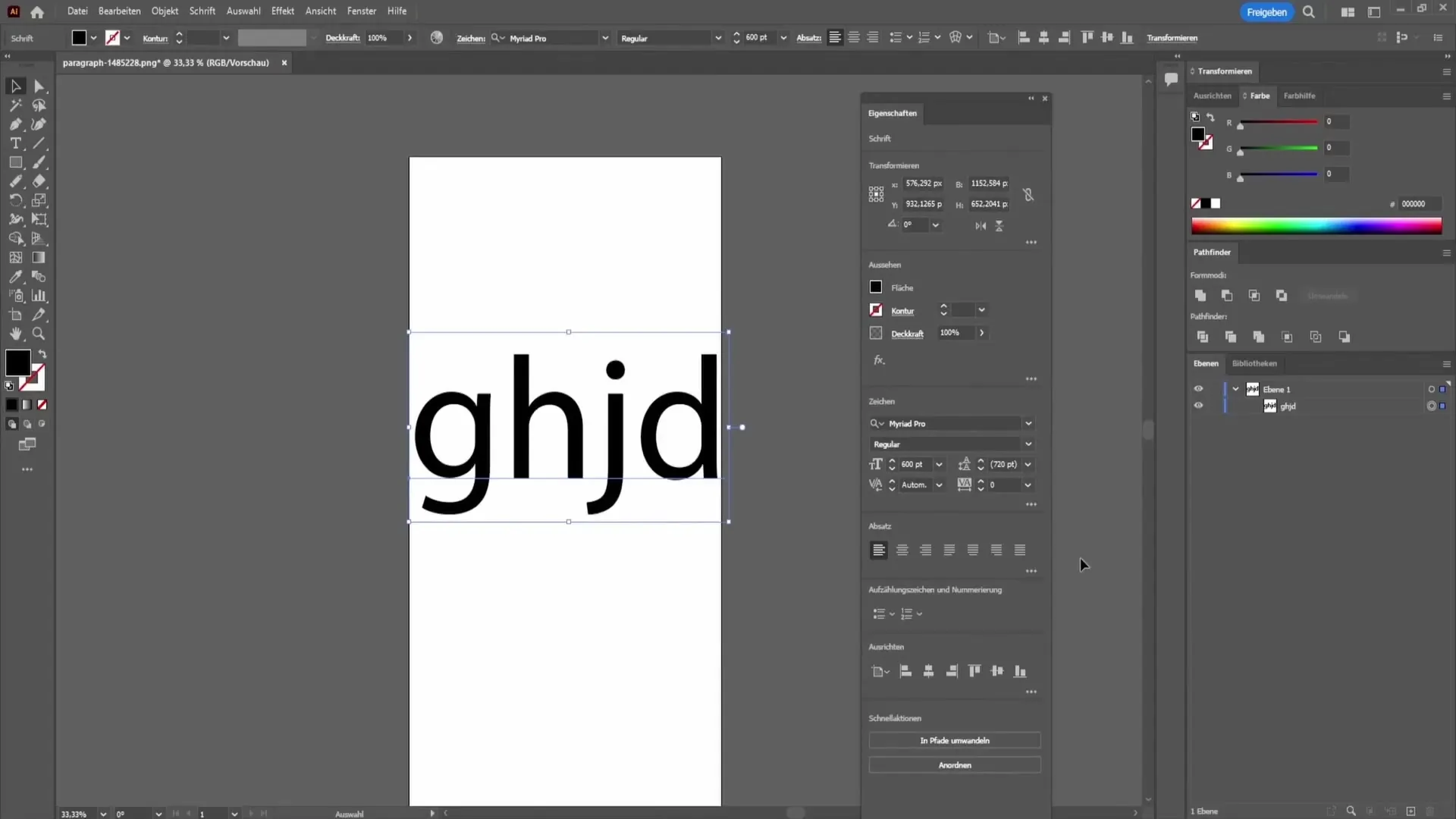 Subrayar texto en Adobe Illustrator - ¡Así se hace!