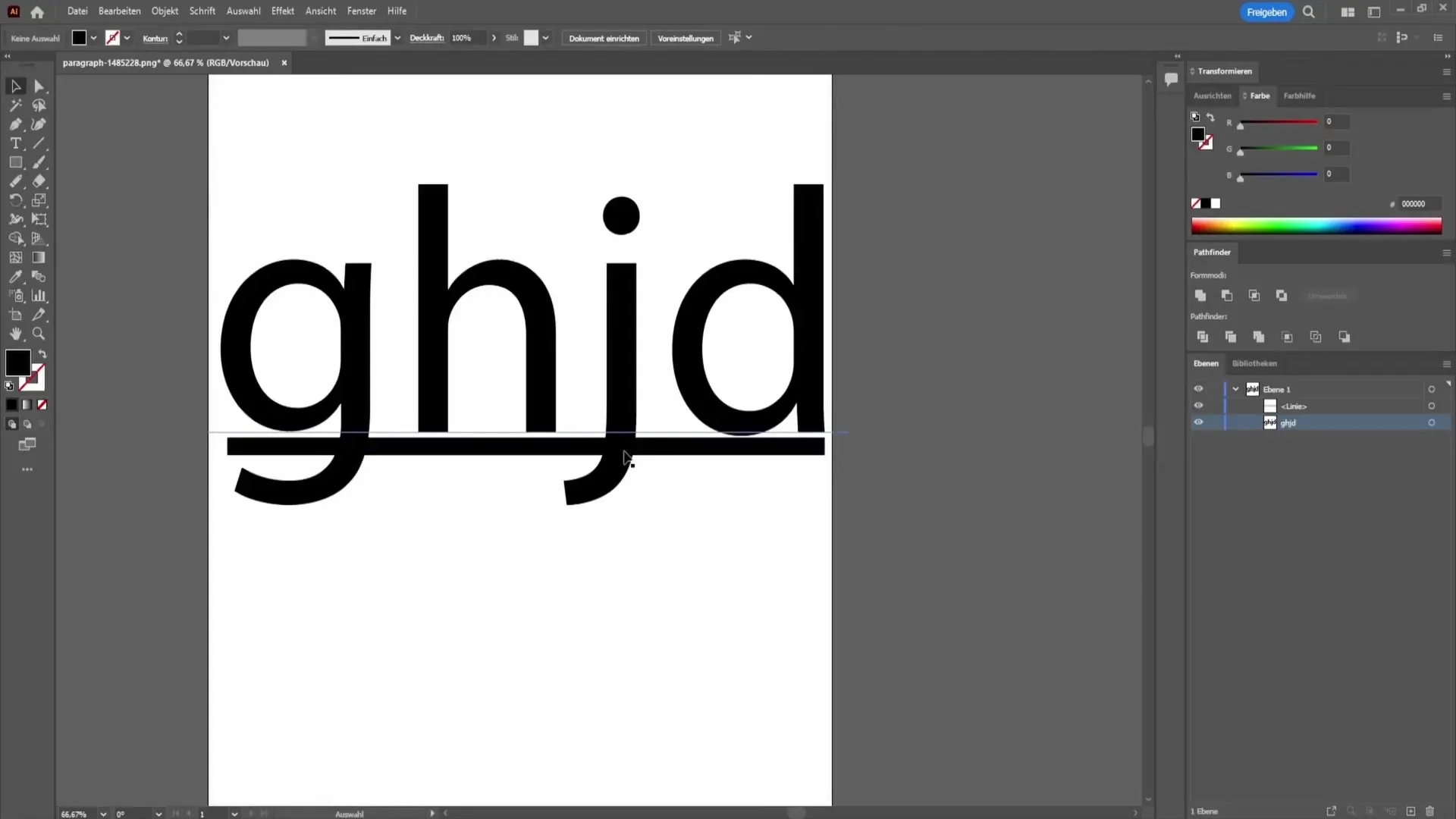 Subrayar texto en Adobe Illustrator - ¡Así es como se hace!