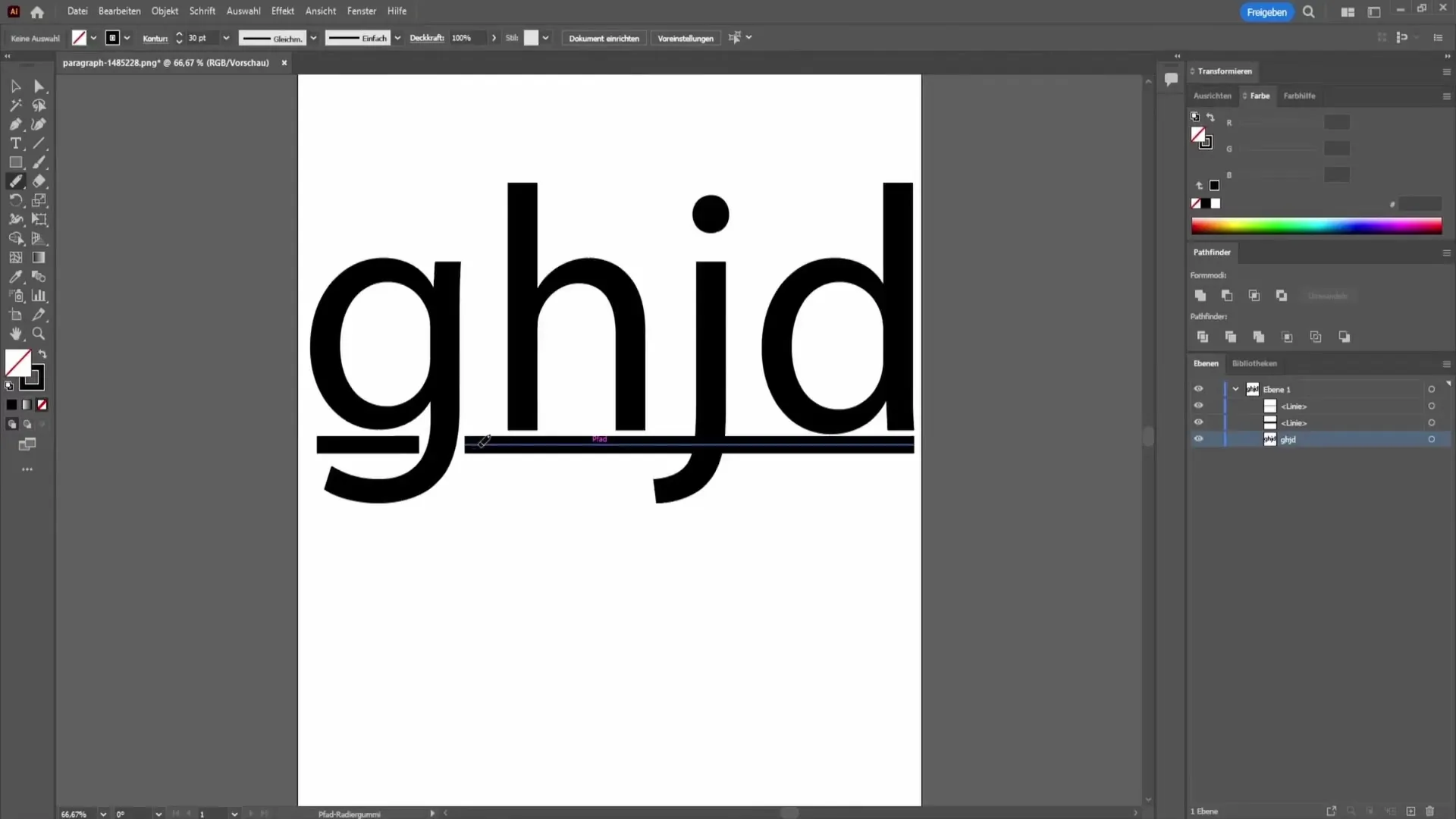 Subrayar texto en Adobe Illustrator - ¡Así se hace!