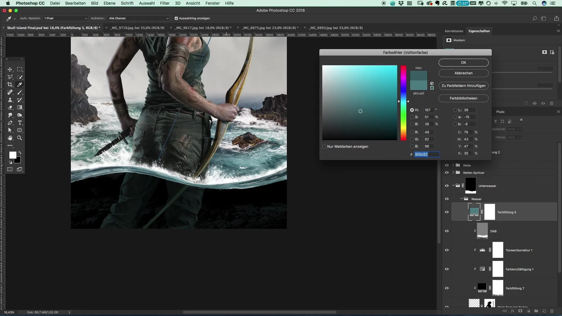 Design underwater scenes in Tomb Raider style