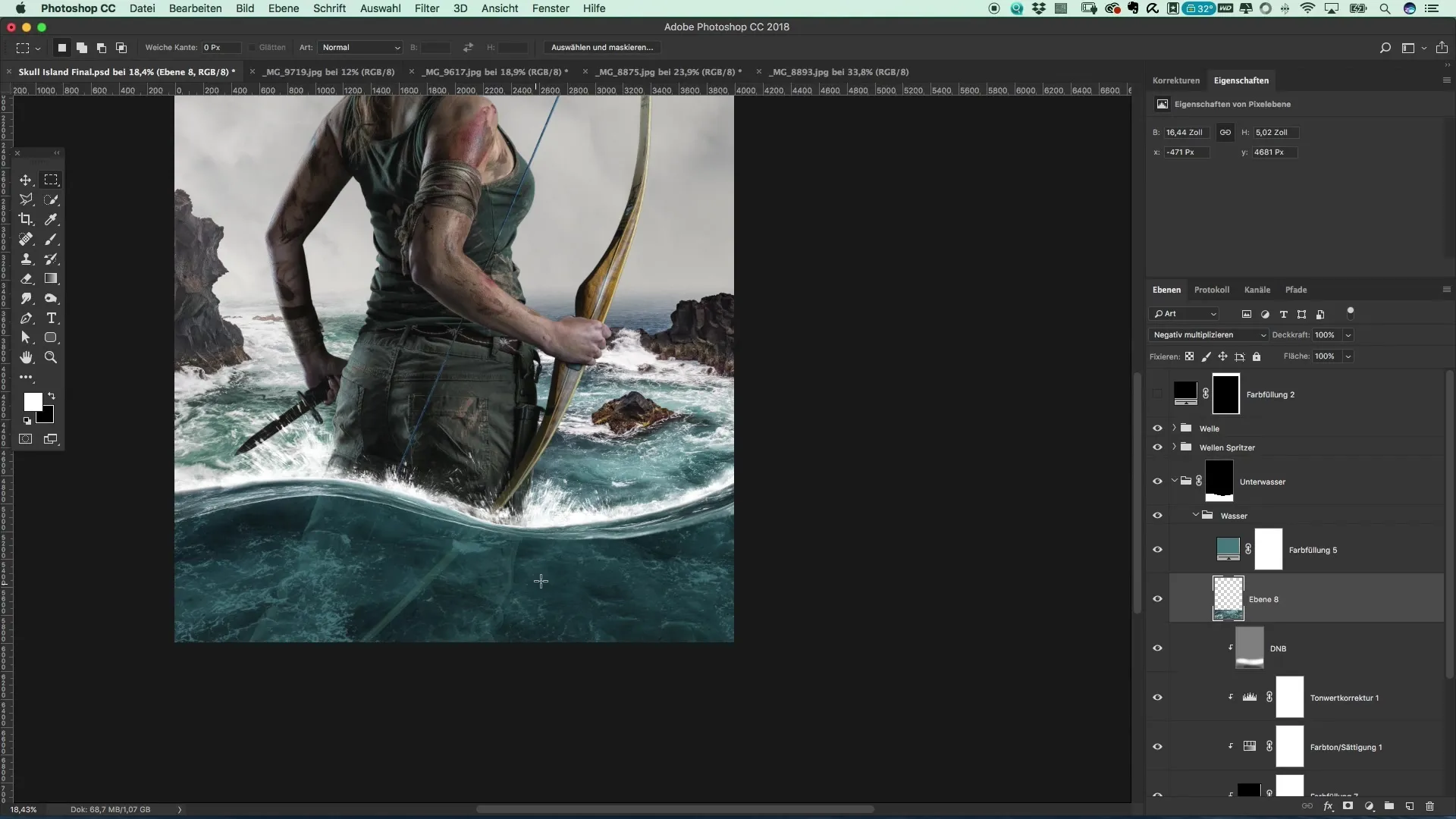 Design underwater scenes in Tomb Raider style
