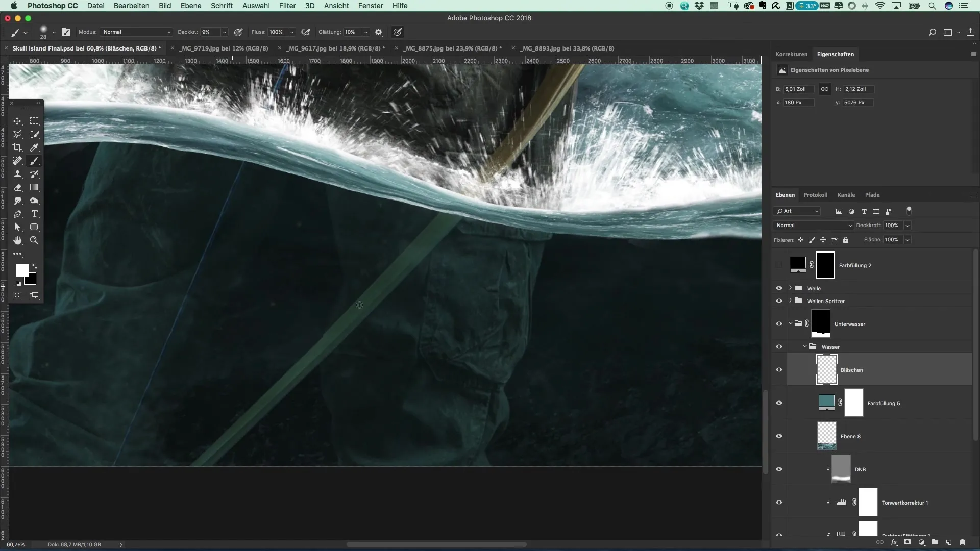 Create underwater scenes in Tomb Raider style