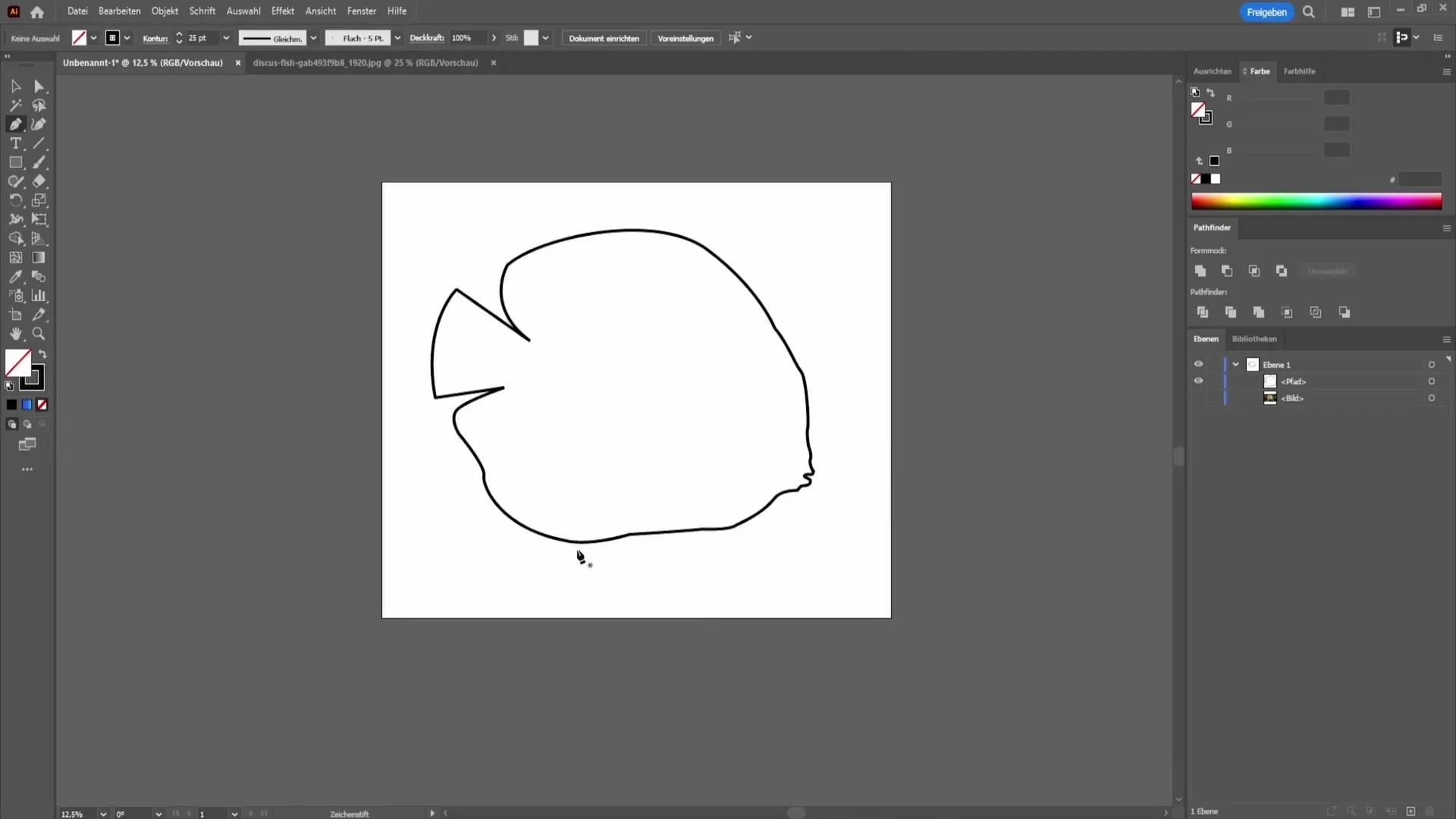 Dibujo profesional con la herramienta de lápiz en Adobe Illustrator