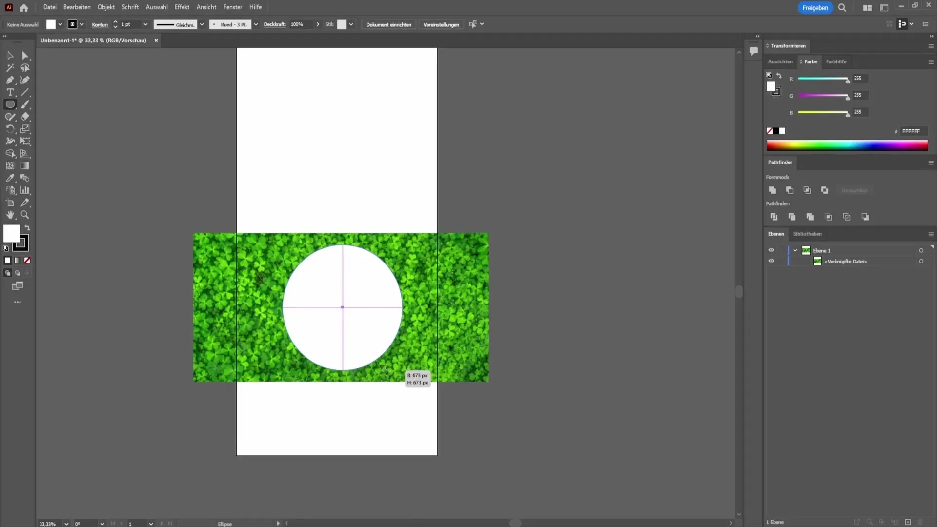 Trin-for-trin vejledning til at indsætte et billede i en form i Adobe Illustrator