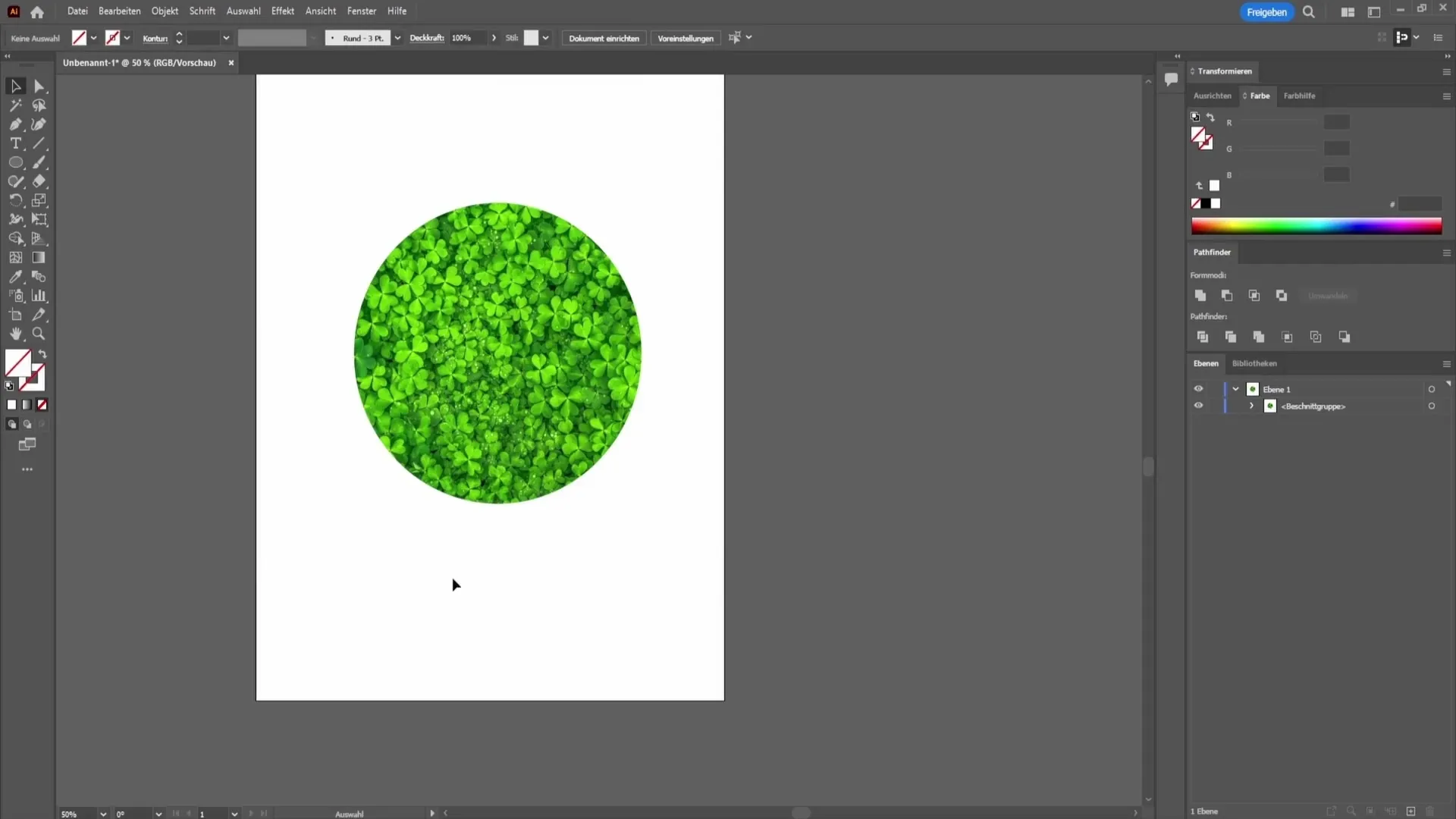 Trin-for-trin vejledning til at indsætte et billede i en form i Adobe Illustrator