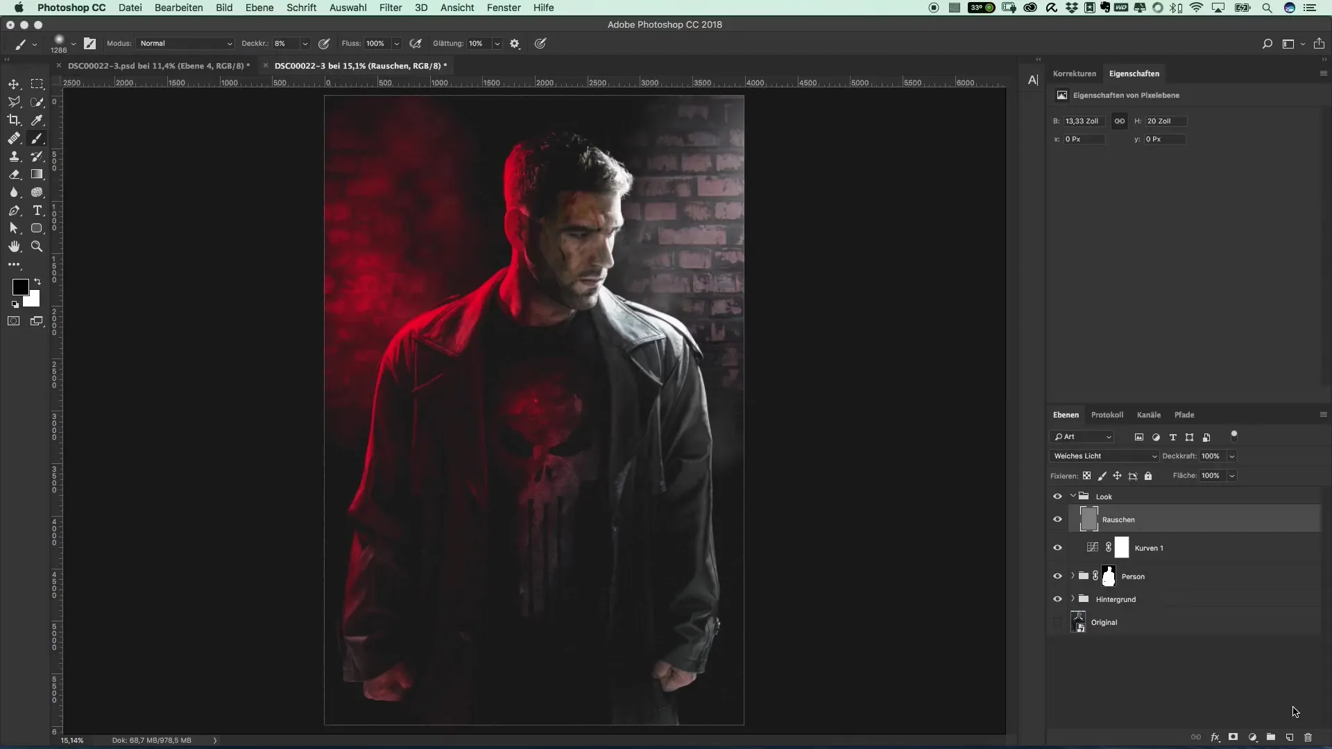 Movie poster style of The Punisher – Tips for image editing