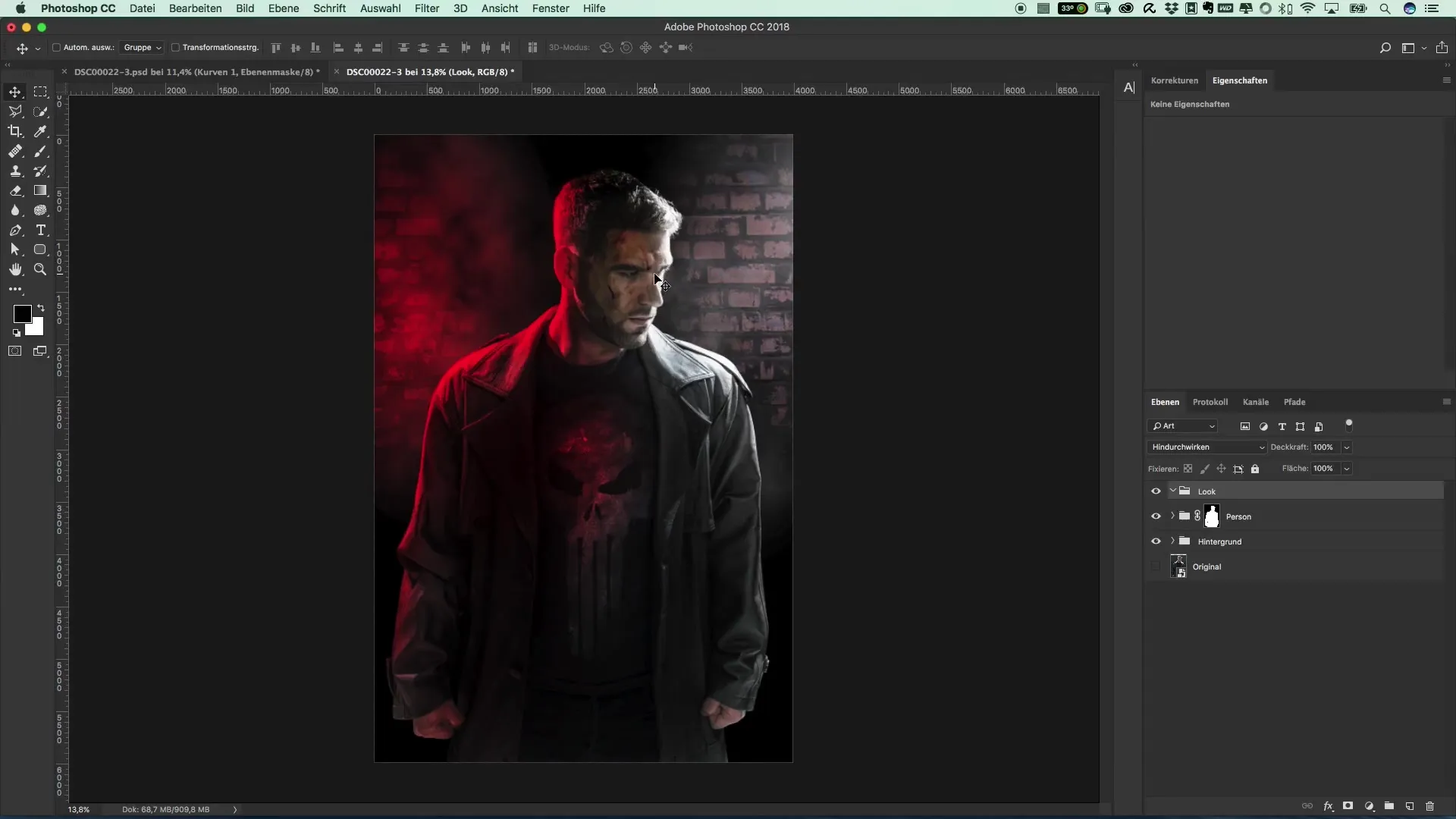 Movie poster style of The Punisher – Tips for image editing
