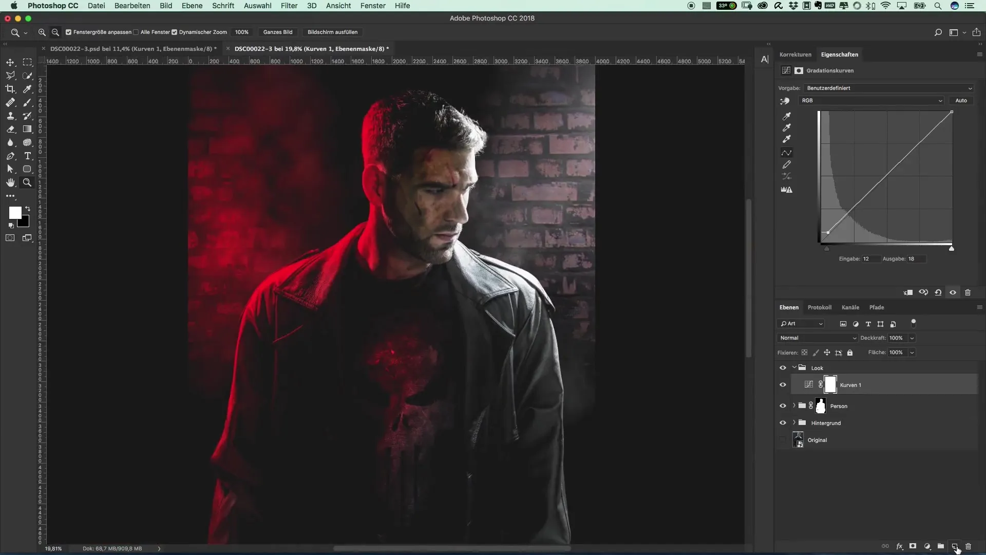 Movie poster style of The Punisher – Tips for image editing
