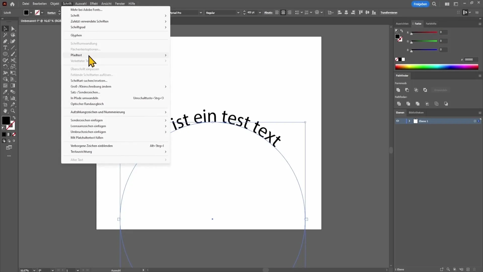 Teks di jalur di Adobe Illustrator - Panduan langkah demi langkah Teks di jalur di Adobe Illustrator - petunjuk langkah demi langkah