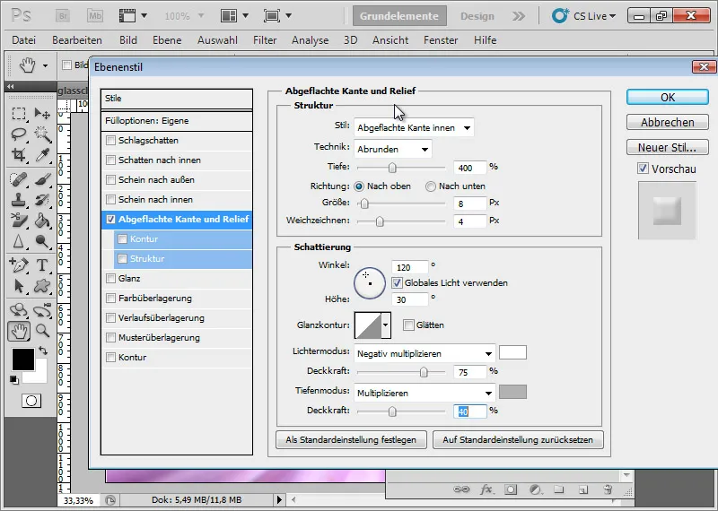 Lag en glass-effekt for typografi og layout