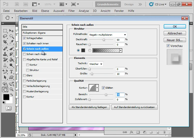 Opprett en glass-effekt for typografi og layout
