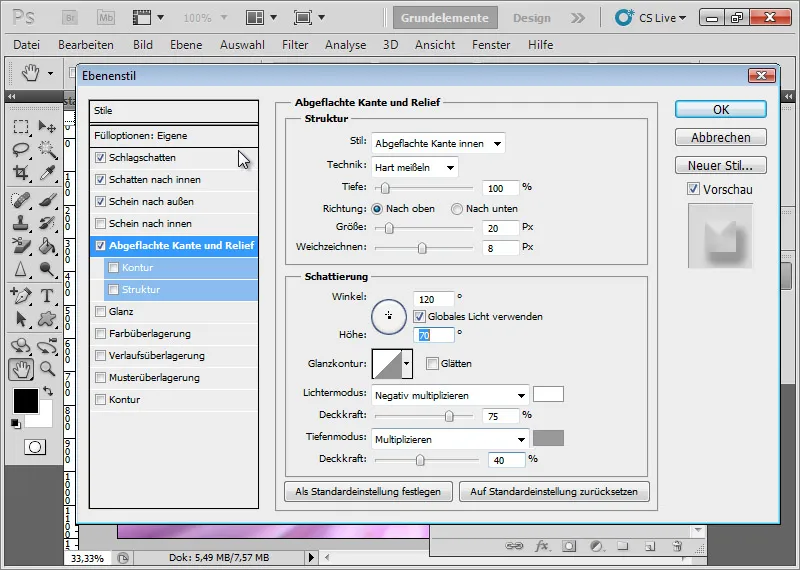 Lageffekt for typografi og layout lage