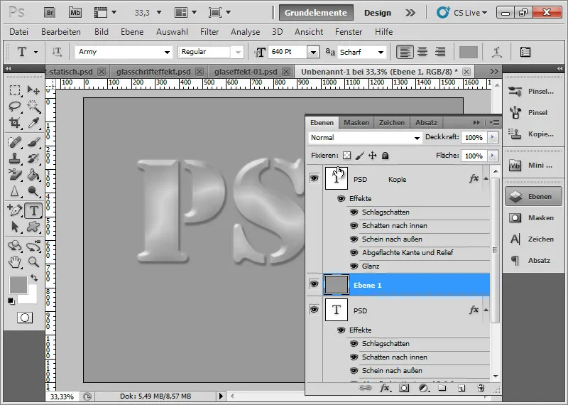 Lageffekt for typografi og layout opprettelsen