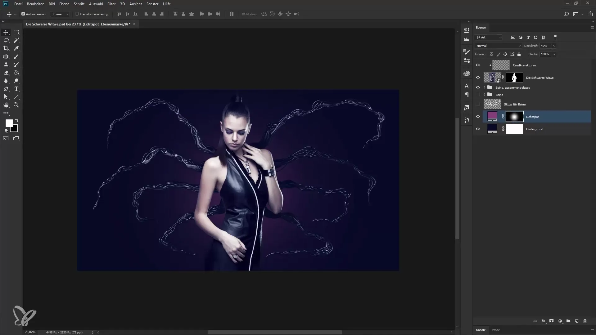 Aspetto del colore e fasi finali nel compositing in Photoshop