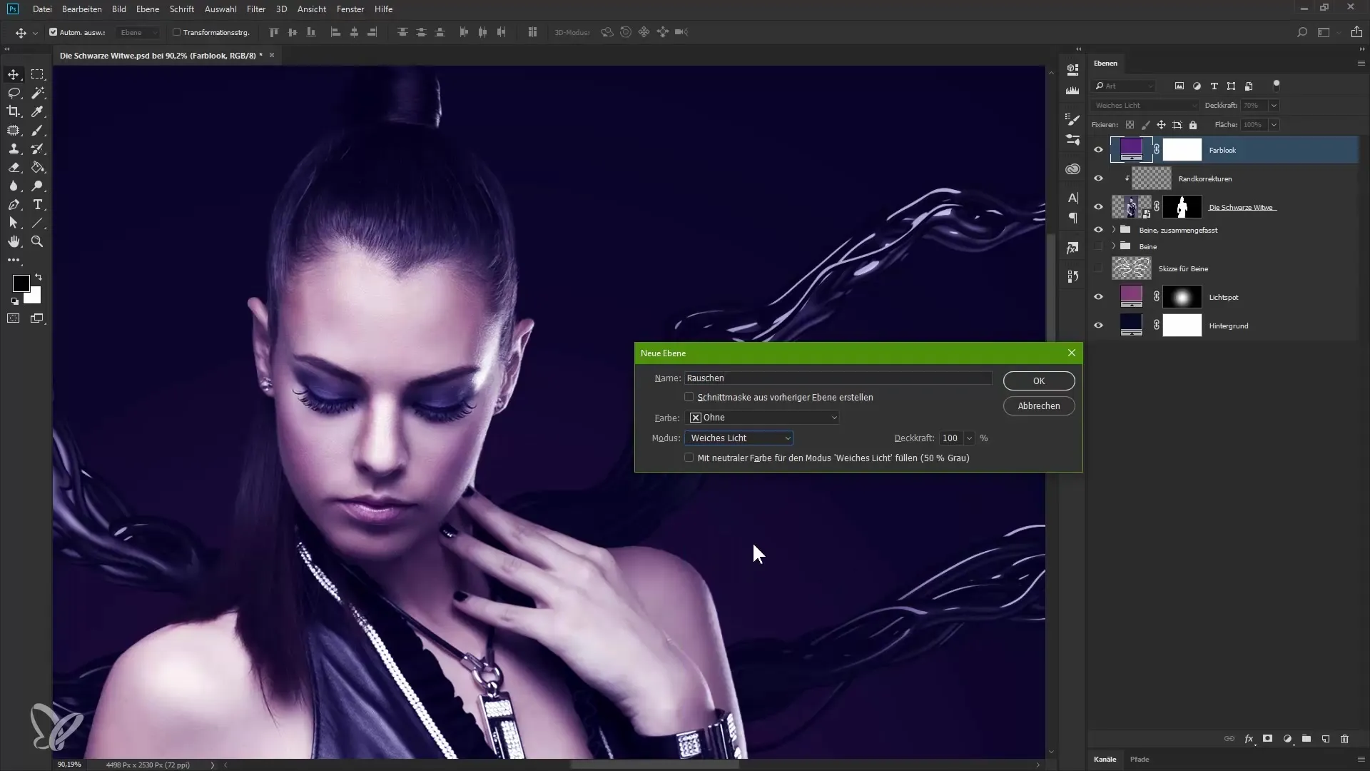 Farblook e fasi finali del compositing in Photoshop