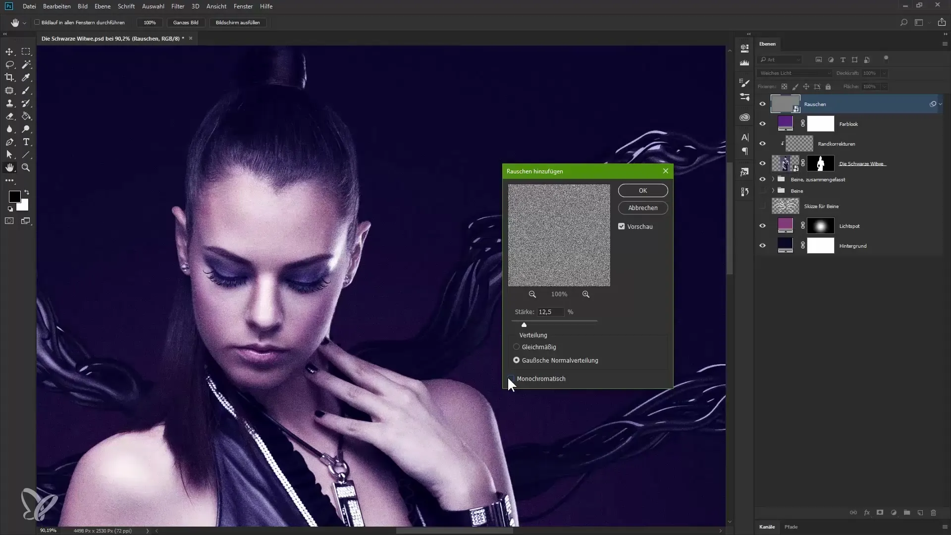Aspetto dei colori e passi finali nel compositing in Photoshop