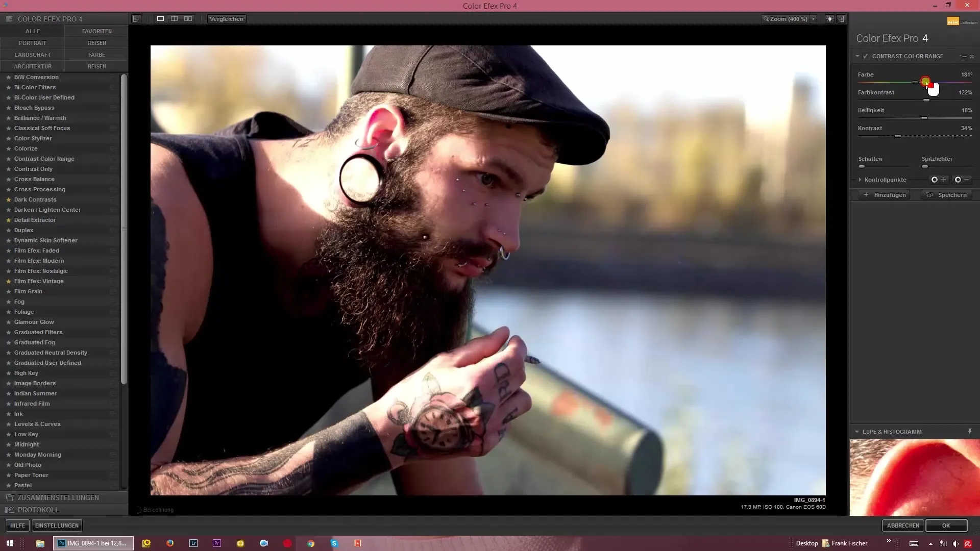Mengoptimalkan kontras warna secara khusus dengan Color Efex Pro 4