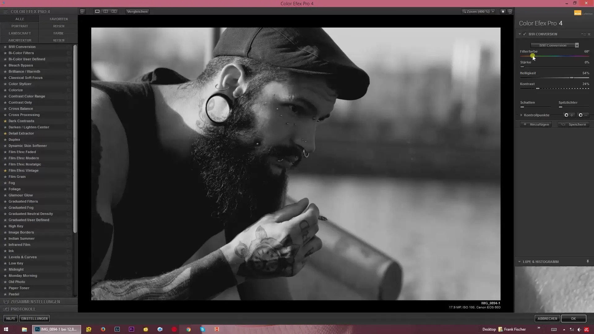 Create black and white images with Color Efex Pro 4 yourself