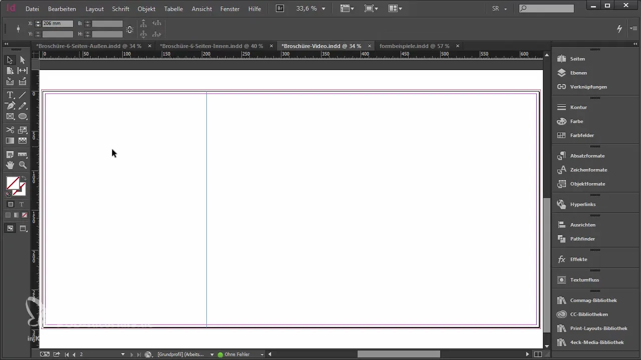 Create a professional brochure with a fold-out cover