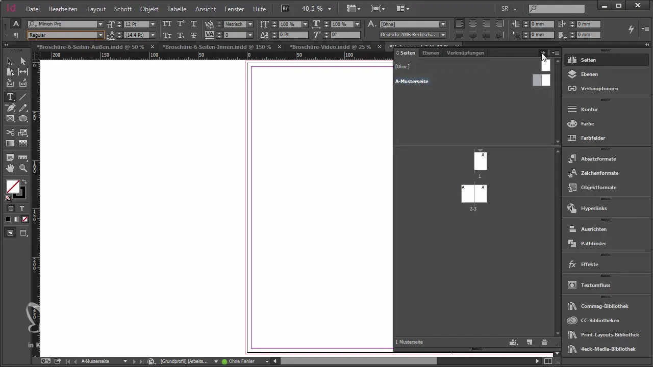 Design a professional brochure with a fold-out cover