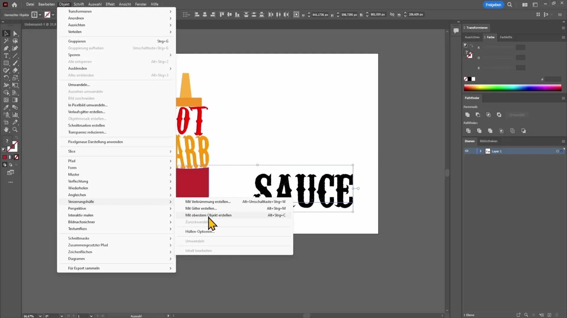 Insertar texto en una forma con Adobe Illustrator