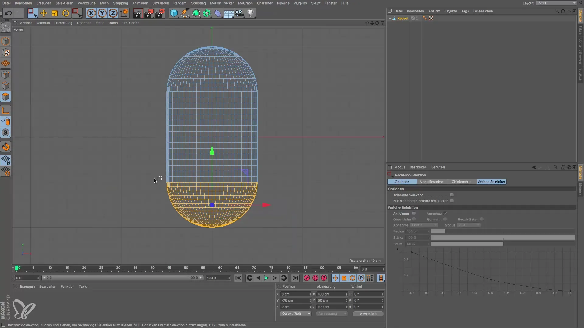 Polygonal selections and optimizations in Cinema 4D