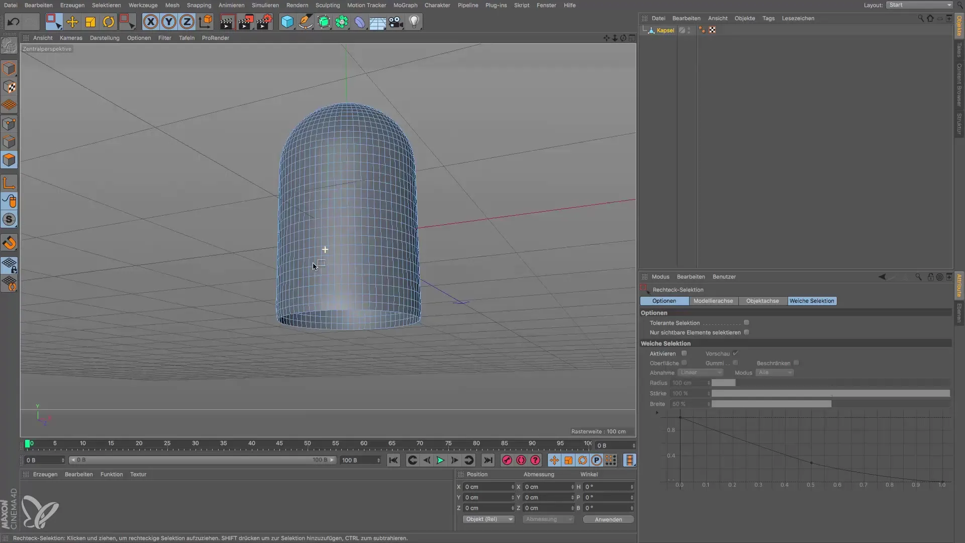 Polygonal selections and optimizations in Cinema 4D