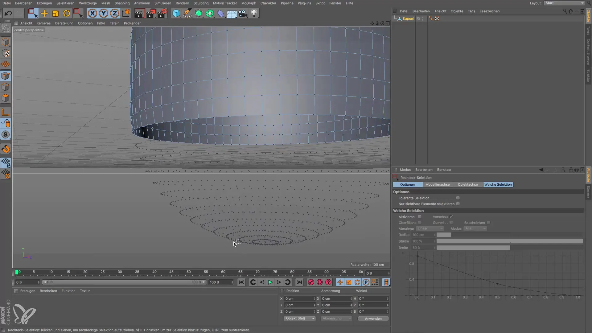 Polygonal selections and optimizations in Cinema 4D