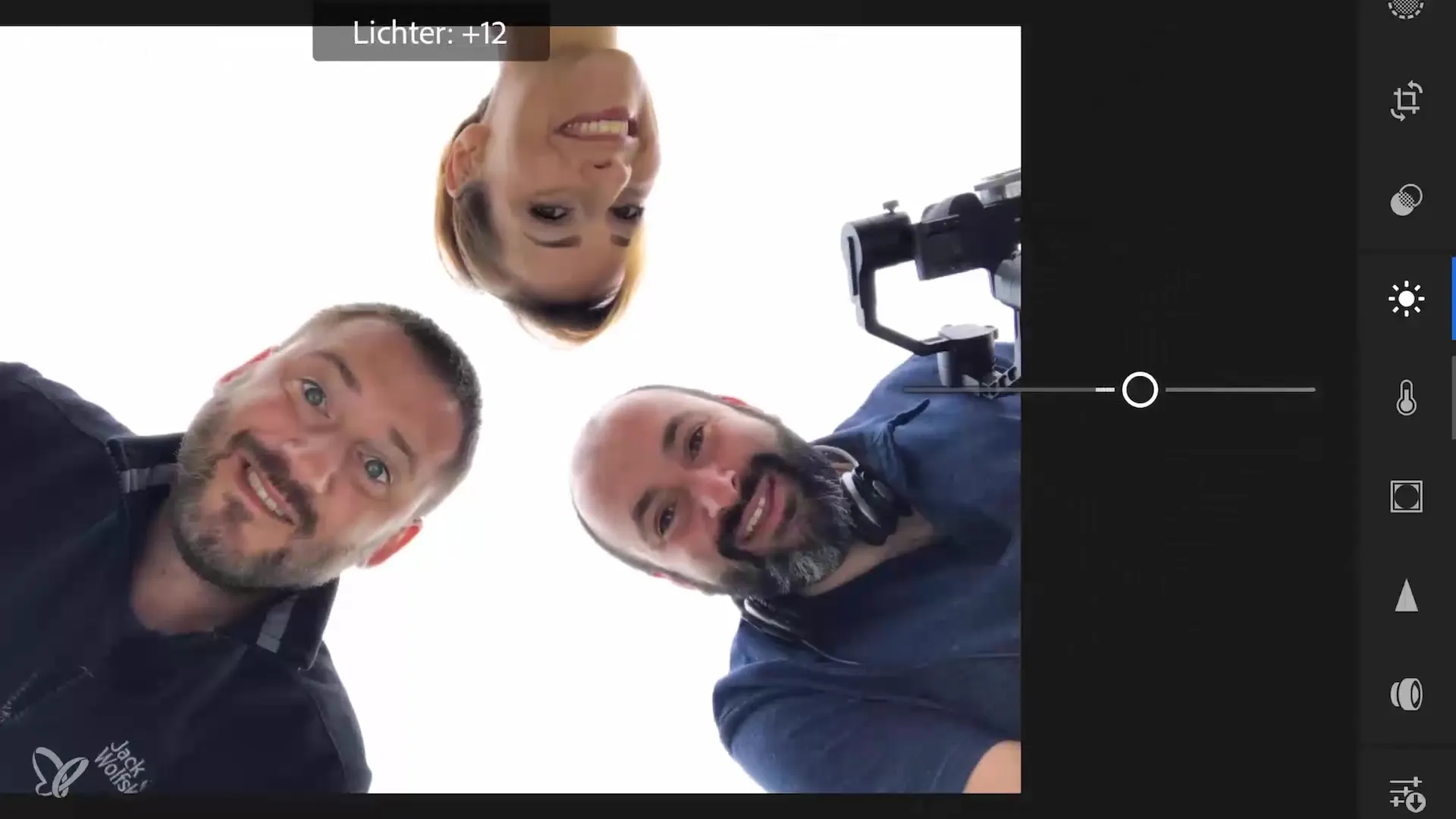 Creatively edit group photos taken with a smartphone in Lightroom Mobile