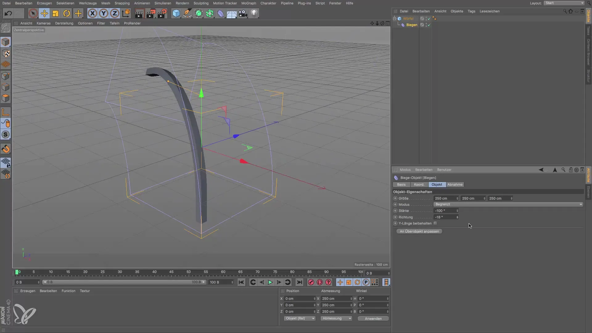 Effectively use Bend and Twist Deformers in Cinema 4D