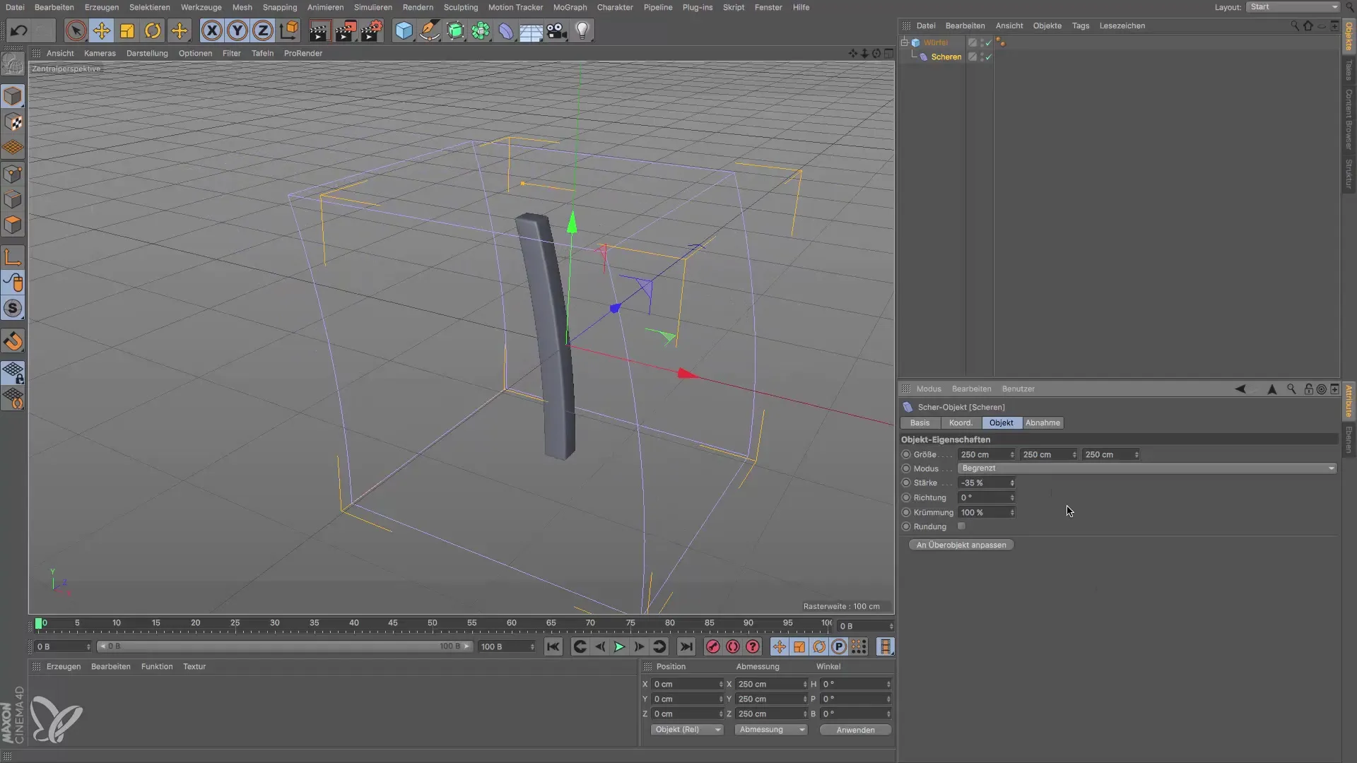 Effectively use Bend and Twist Deformers in Cinema 4D